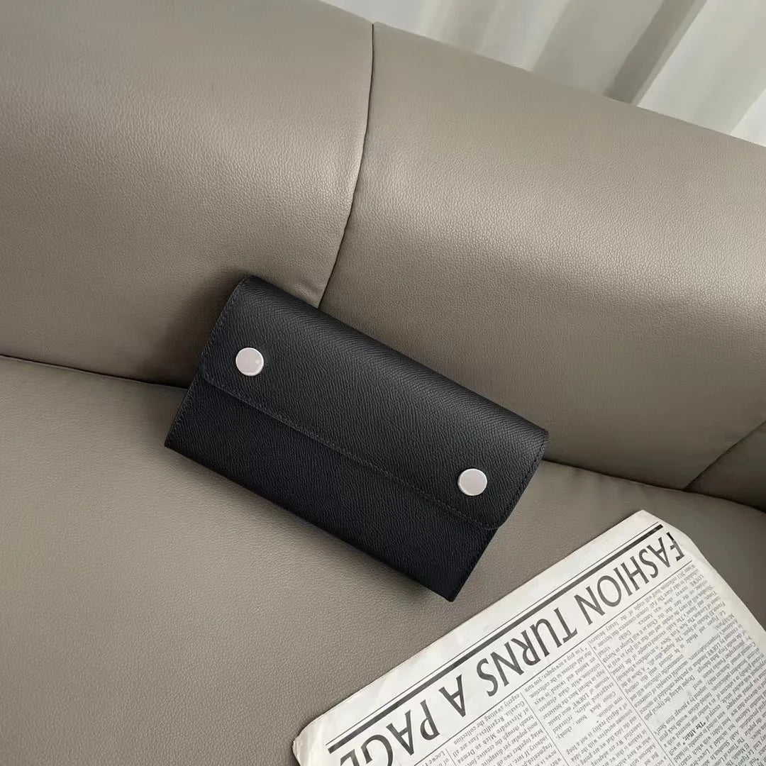 Sac à Main en Cuir group pour Femme, de Luxe, de Haute Qualité, EP Palmprint Cowhide Snap Wallet2024, 2024