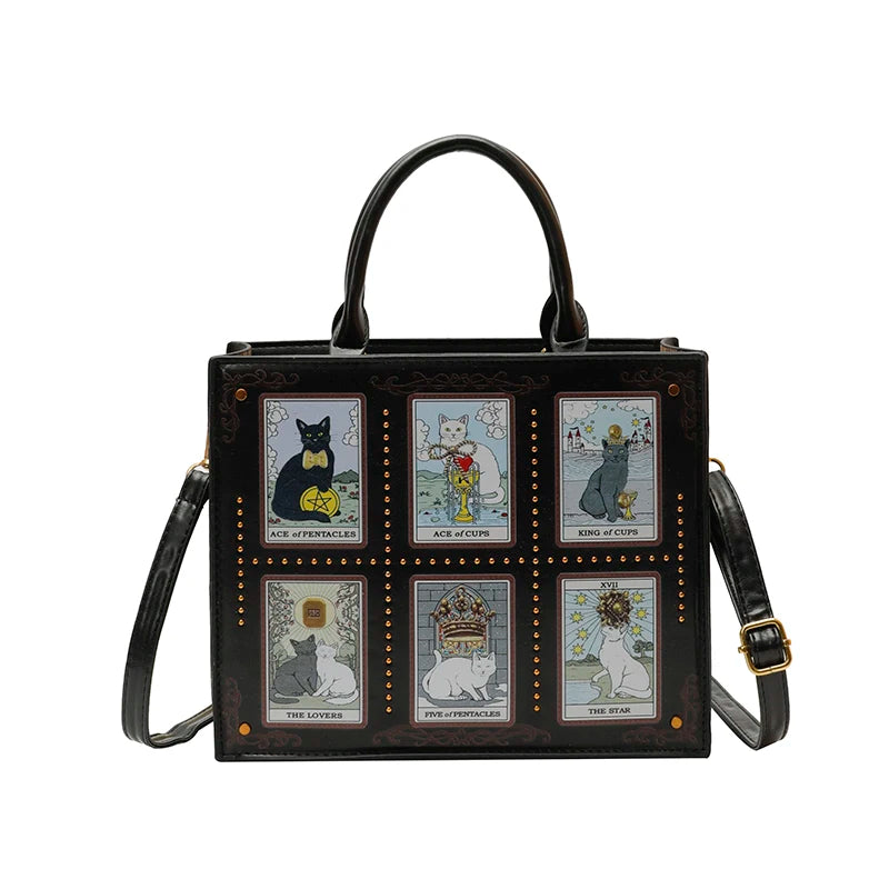 Sacs fourre-tout décontractés de marque pour femme, sacs bandoulière messager pour femme, grands sacs à main féminins, sacs de luxe de créateurs, grands sacs à main à motif chat, sacs à bandoulière