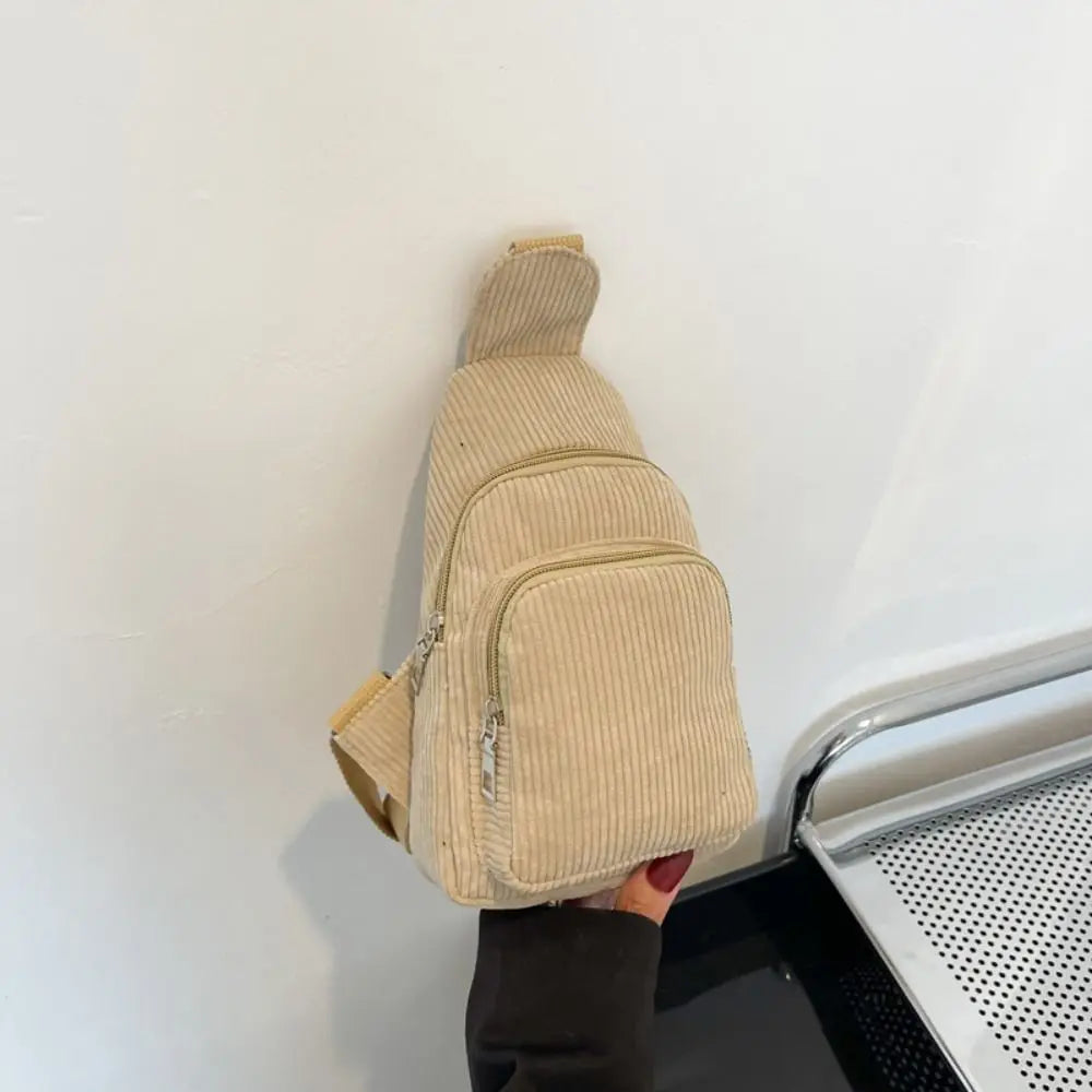 Sac bandoulière velours côtelé