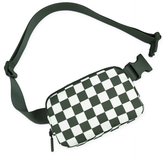 Sac banane à carreaux