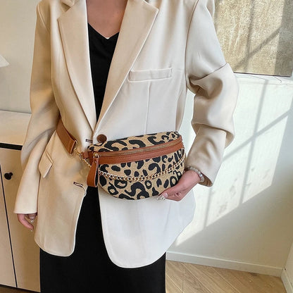 Sac banane bandoulière leopard