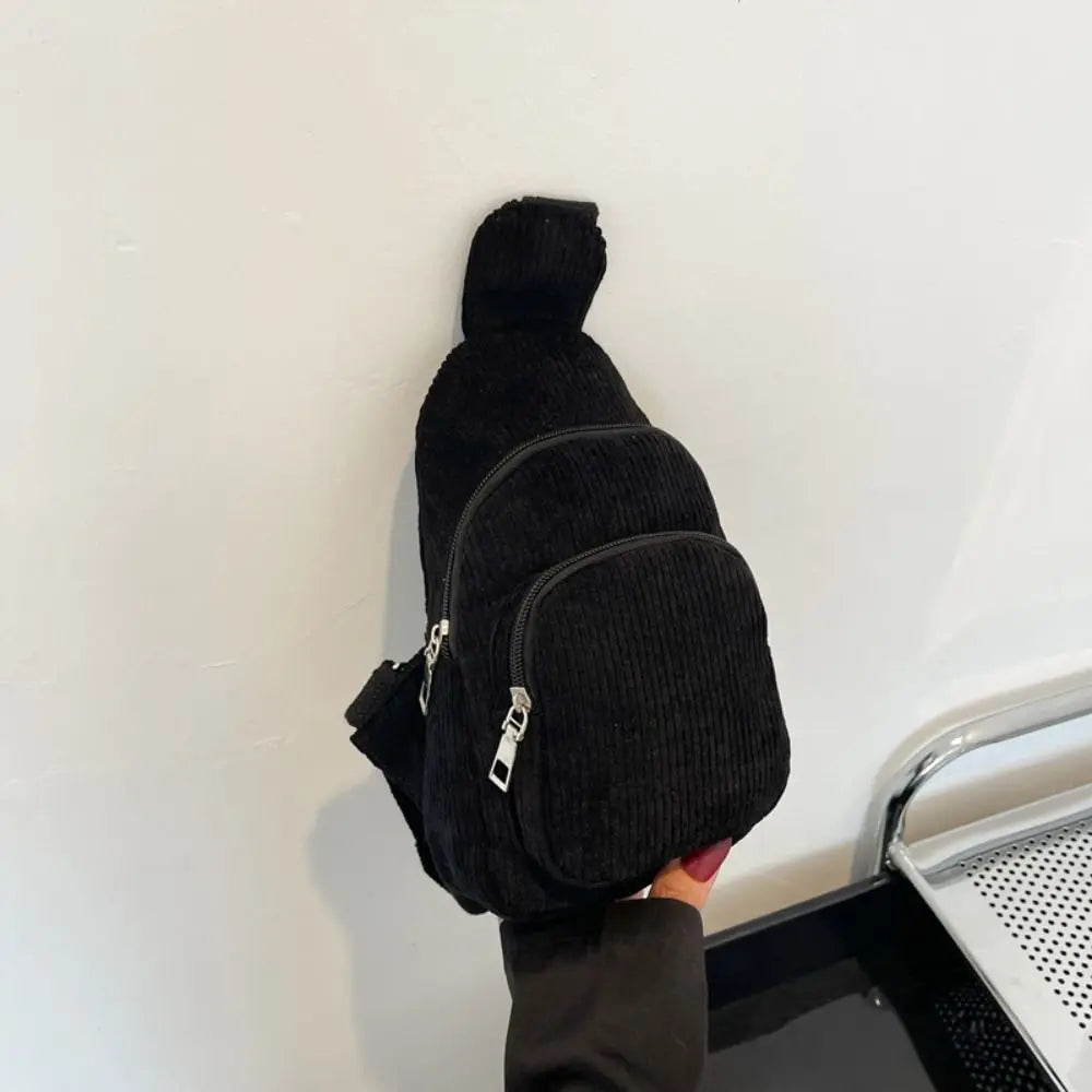 Sac bandoulière velours côtelé