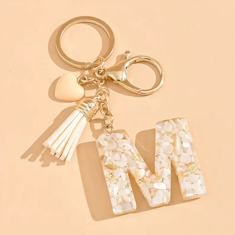 Porte clé avec lettre alphabet