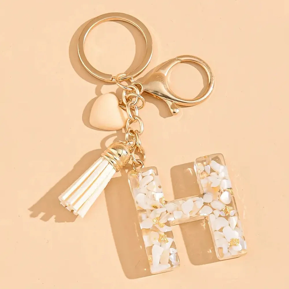 Porte clé avec lettre alphabet