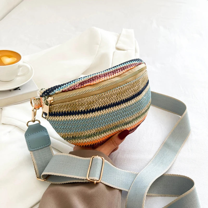 Sac banane en paille