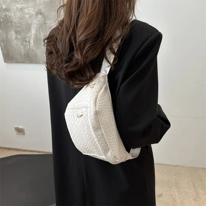 Sac banane cuir tressé