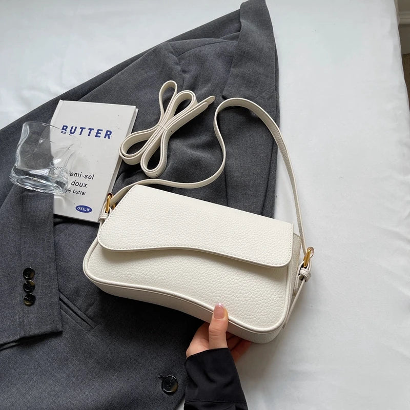 sac de luxe femme sacs bandoulière sac de luxe femme haute qualité MOODS formes irrégulières sacs à bandoulière pour femmes rouge litchi motif rabat sac à bandoulière décontracté rue Simple mode cartables 2025