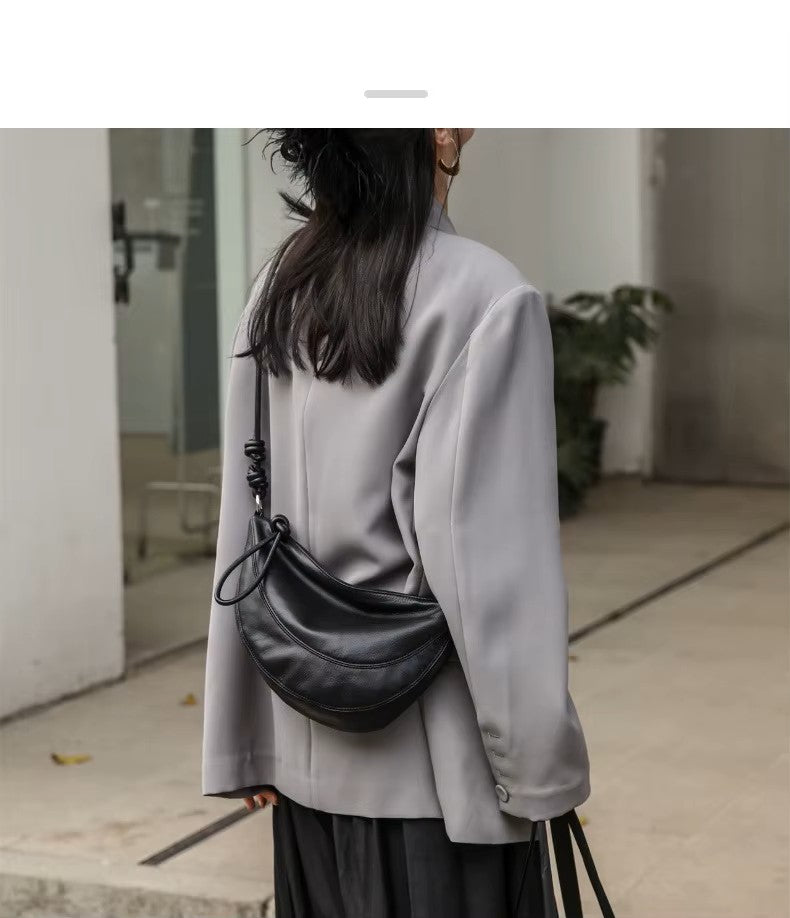 Sac cuir demi-lune