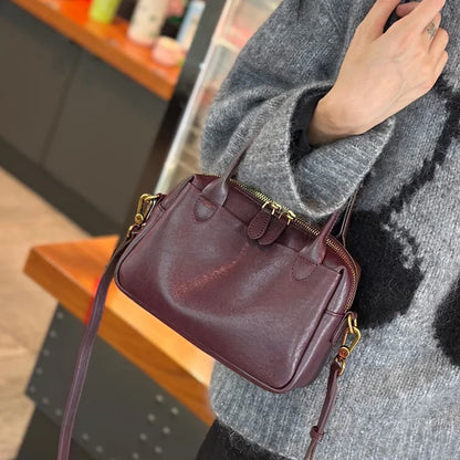 Sacs à main en cuir de vache naturel pour femmes, sac à bandoulière de bonne qualité, mode rétro de luxe de styliste en cuir de vache