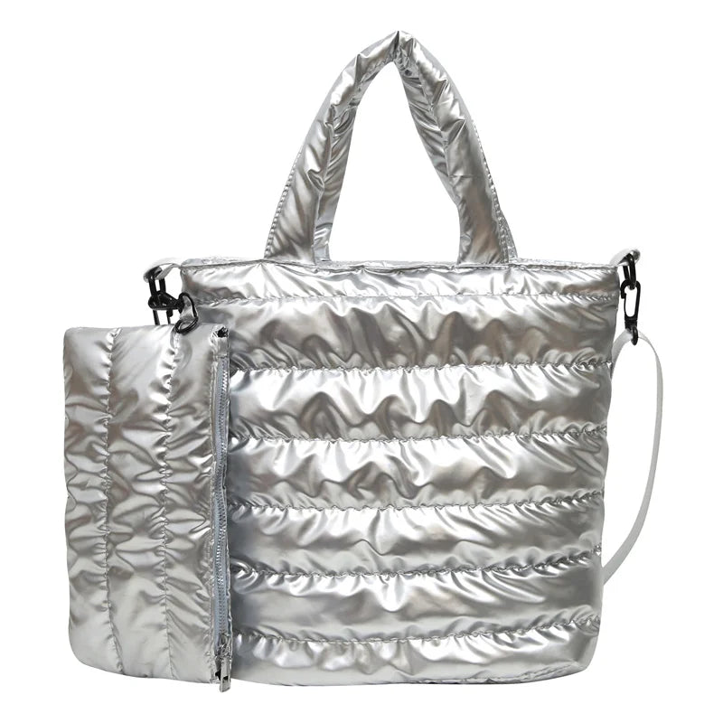 sac de luxe femme sac bandoulière femme sac de luxe femme marque célèbre MOODS-Ensemble de Sacs à Main en Tissu de Coton Matelassé pour Femme, 2 en 1, observateur, Grande Capacité, Cabas, Dernière Collection Hiver 2025