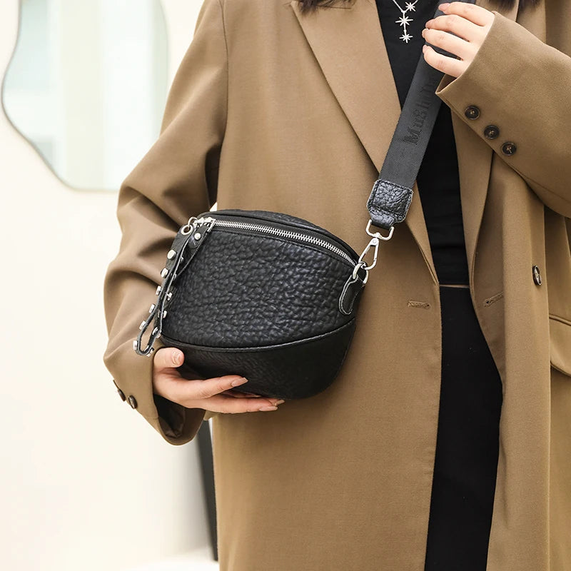 Grand sac banane femme cuir