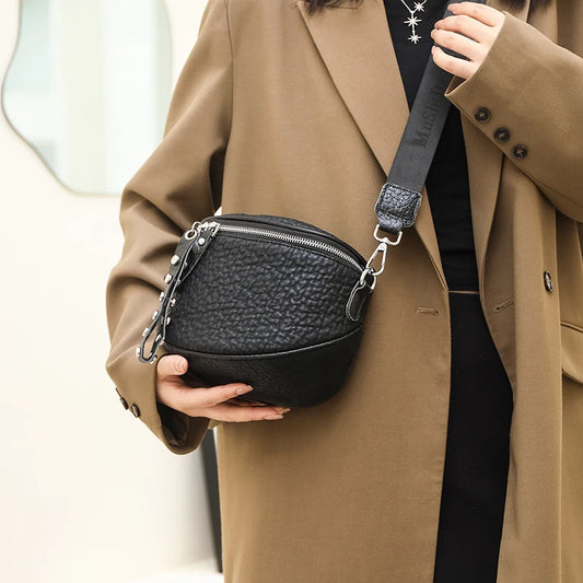 Grand sac banane femme cuir