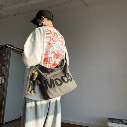 sac a main femme sac de cours grand sac à main femme sac bandouillere femme Sac fourre-tout en toile de qualité pour femmes, fourre-tout de grande capacité avec pendentif, sacoche à bandoulière