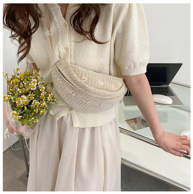 Sac banane fleurs