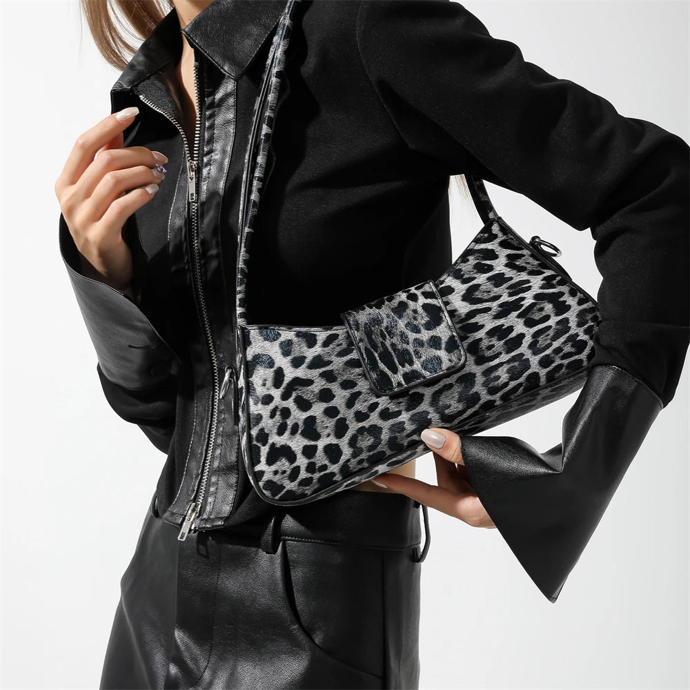 sac de luxe femme sac a main femme bandoulière MOODS-Mini sac à bandoulière imprimé léopard pour femme, sacs initiés sous les bras, style français, sacs à main de créateur de luxe, dernier cri, 2024