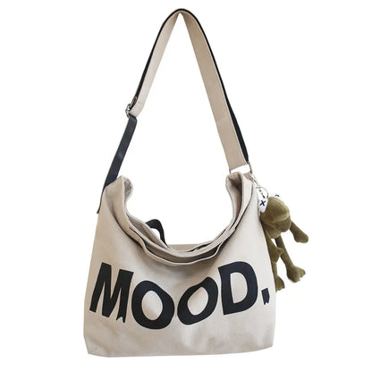 sac a main femme sac de cours grand sac à main femme sac bandouillere femme Sac fourre-tout en toile de qualité pour femmes, fourre-tout de grande capacité avec pendentif, sacoche à bandoulière