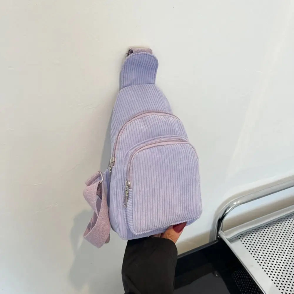 Sac bandoulière velours côtelé