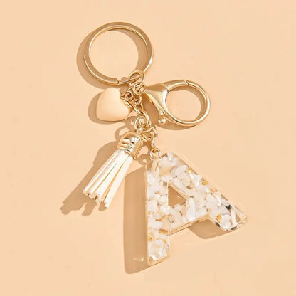 Porte clé avec lettre alphabet