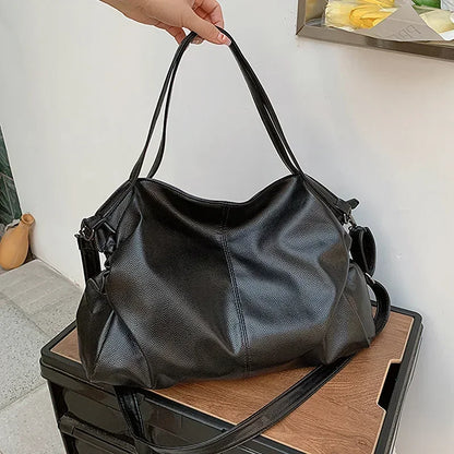 Sacs à bandoulière en cuir PU pour femmes, Design rétro, mode coréenne, sac à aisselles de grande capacité, fourre-tout, 2024