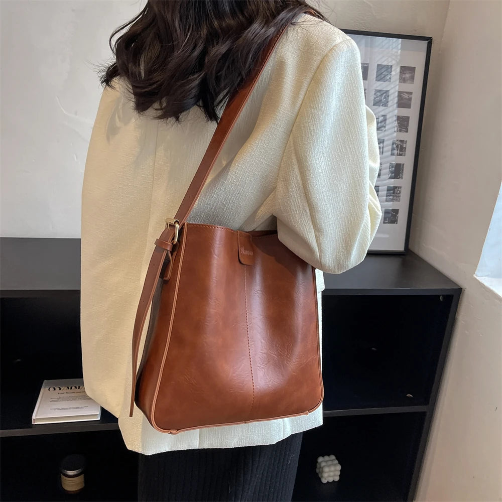 sac a mains femme sac luxe célèbre marque sac de cours MOODS-Ensemble de Sacs Fourre-Tout Rétro pour Femme, Large Sangle, Cuir PU Souple, Sacs à Bandoulière avec Petit Sac à Main, Shopping de Grande Capacité
