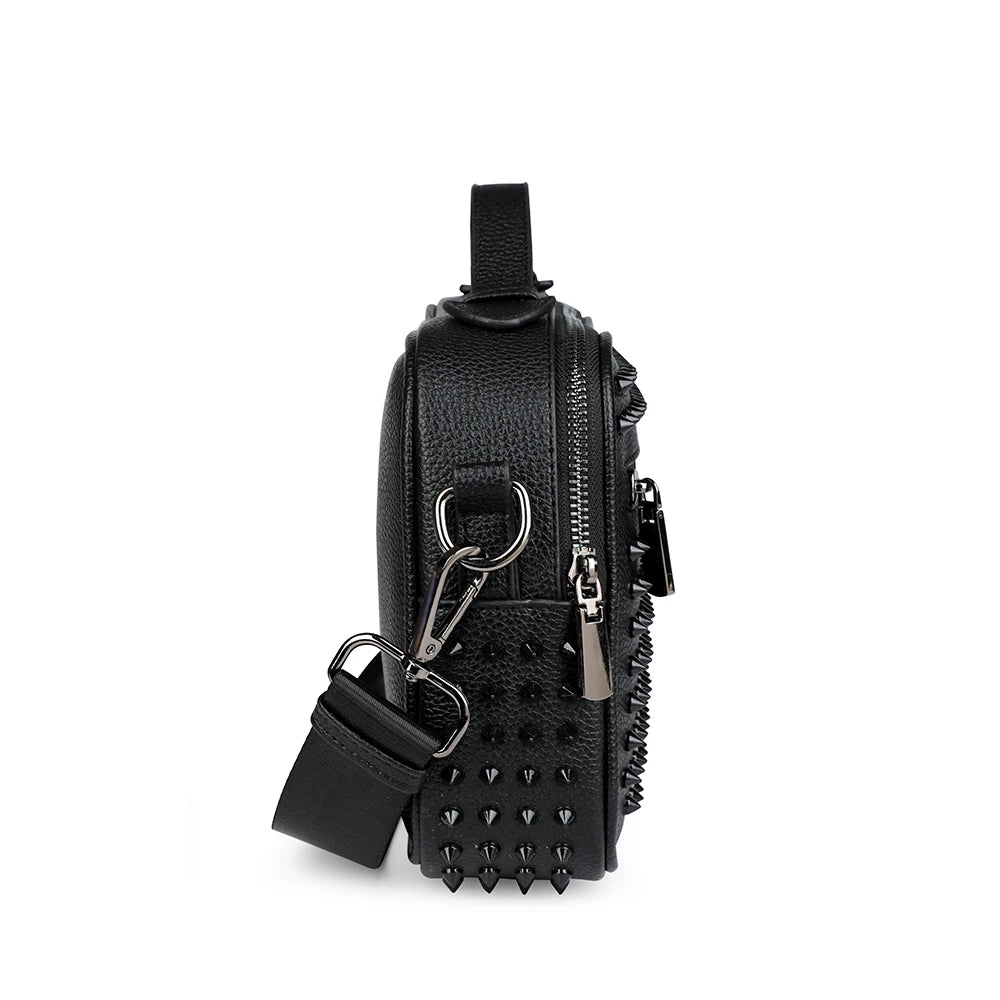 Vintage Rivet Design hommes sacs Sac à bandoulière de haute qualité en cuir PU voyage hommes Sac à bandoulière Style d'affaires hommes Sac à main sacs Sac