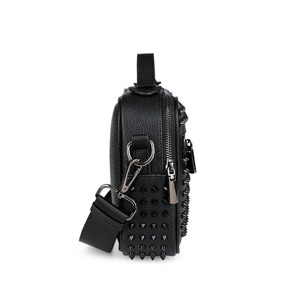Vintage Rivet Design hommes sacs Sac à bandoulière de haute qualité en cuir PU voyage hommes Sac à bandoulière Style d'affaires hommes Sac à main sacs Sac