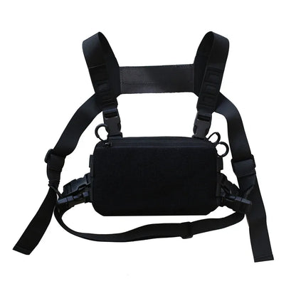 Sac de poitrine tactique unisexe, sac Streetwear Hip Hop, sac de taille fonctionnel, sac de poitrine à bandoulière réglable, sac à dos de gilet d'extérieur