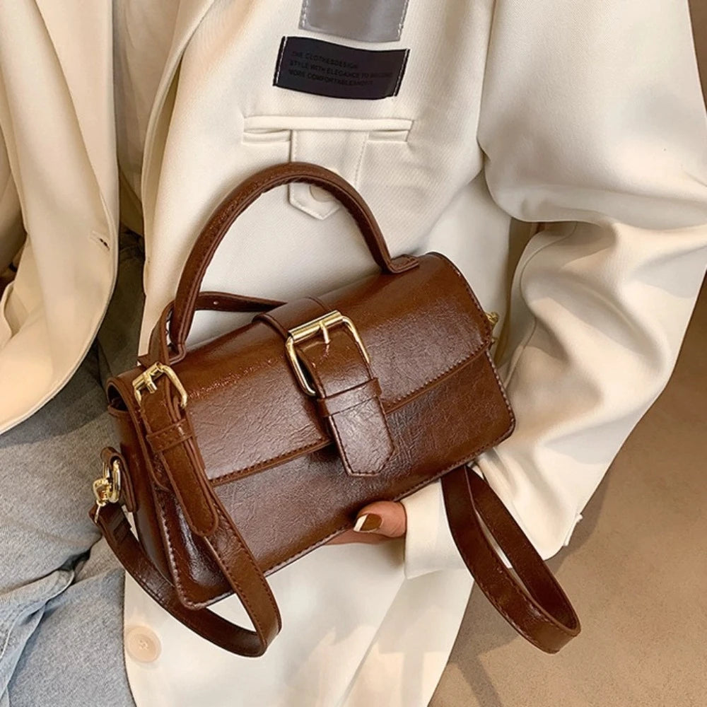 Sac à main coréen en cuir PU pour femmes, sac à bandoulière carré coréen sous les bras, grande capacité, polyvalent