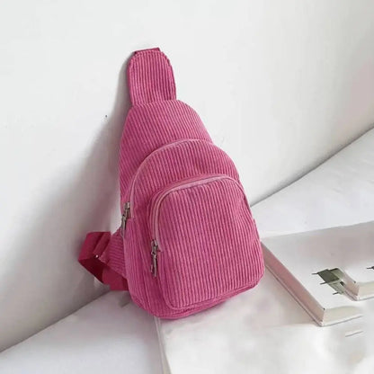 Sac bandoulière velours côtelé