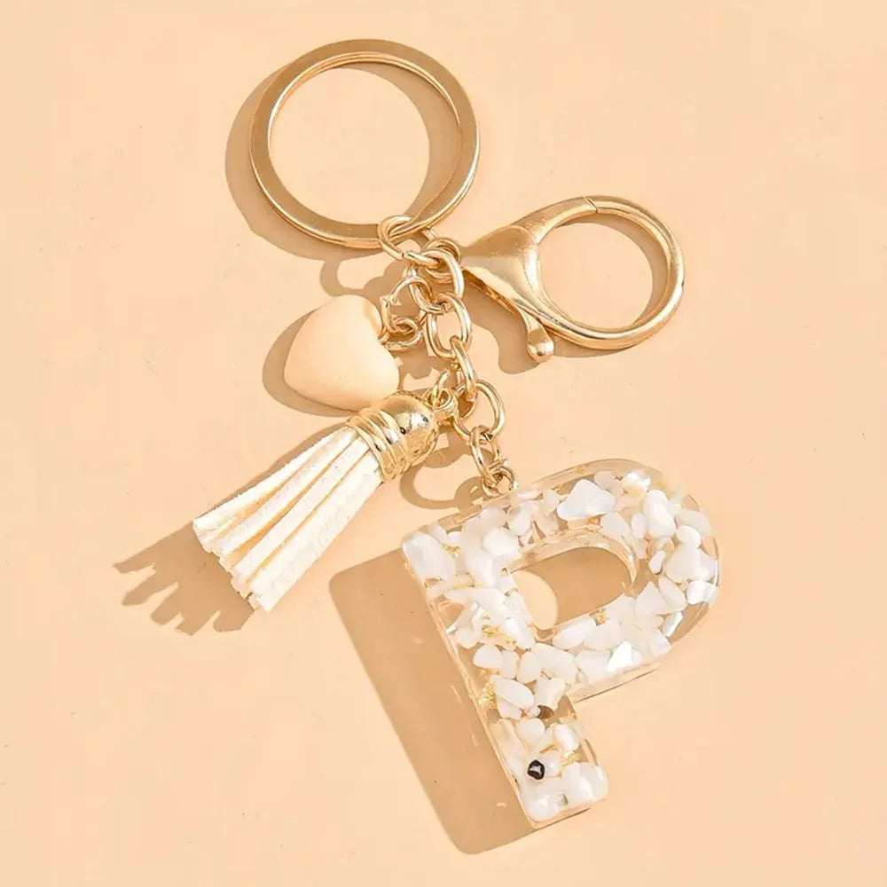 Porte clé avec lettre alphabet