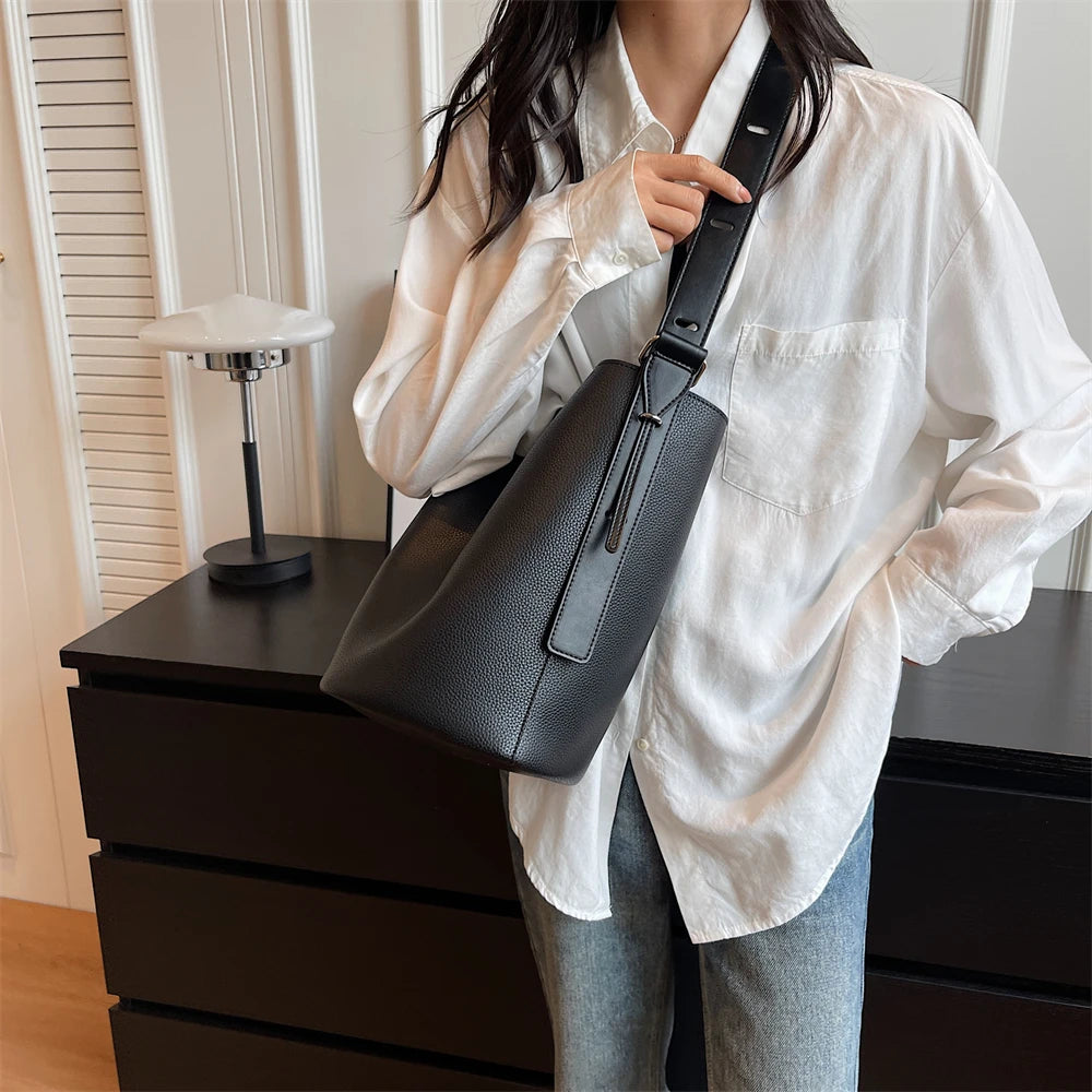 sac de luxe femme sac a maîn femme sacs seau sacs épaule MOODS-Ensembles de sacs rétro initiés pour femmes, fourre-tout 2 en 1, grande capacité, sac à bandoulière, sac à main design, document solide, E27, 2024
