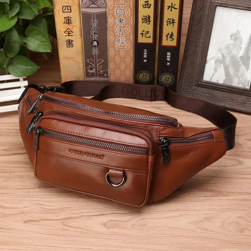 Sac banane en cuir homme