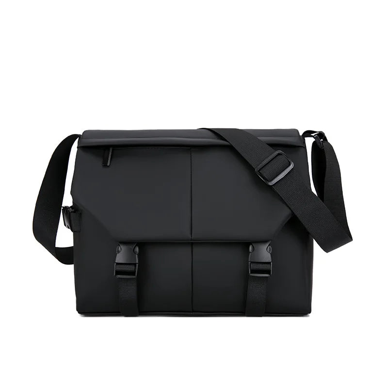 Nouveau sac à bandoulière pour hommes anti éclaboussures haut de gamme polyvalent sac à bandoulière grande capacité décontracté couleur bloquée PU sac pour hommes sacs