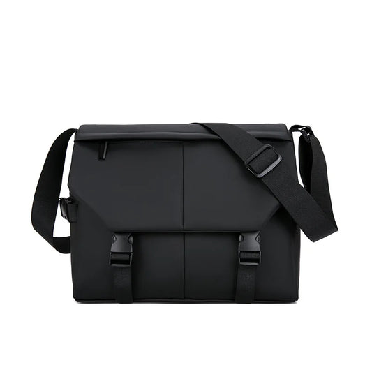 Nouveau sac à bandoulière pour hommes anti éclaboussures haut de gamme polyvalent sac à bandoulière grande capacité décontracté couleur bloquée PU sac pour hommes sacs