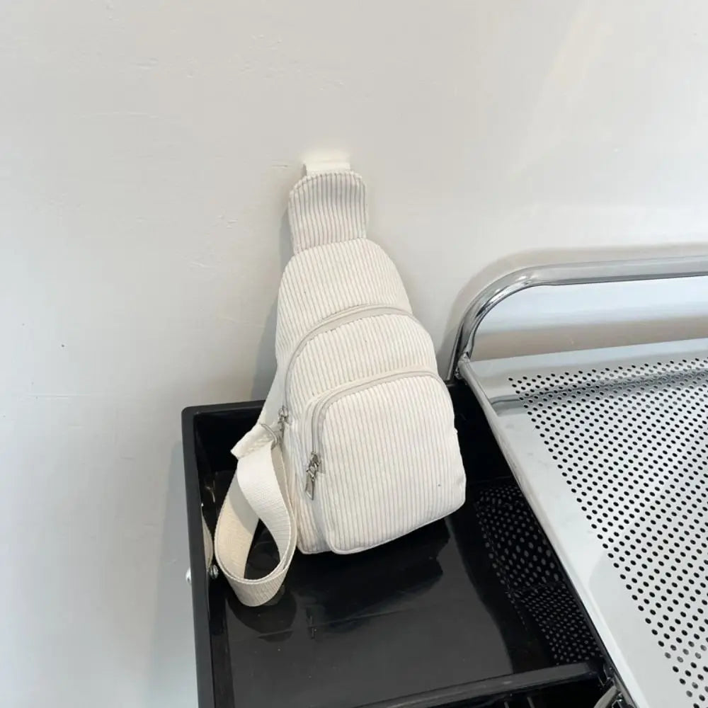 Sac bandoulière velours côtelé