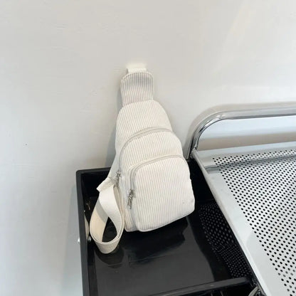 Sac bandoulière velours côtelé