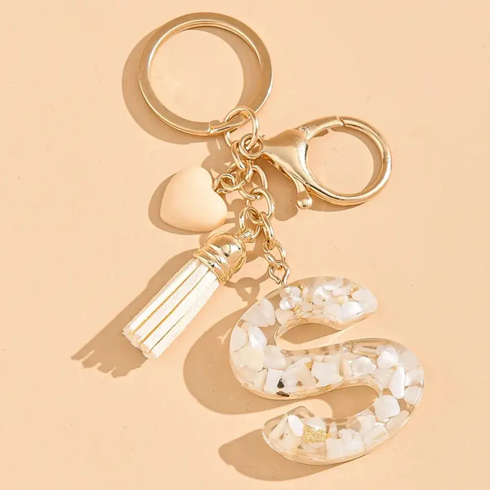 Porte clé avec lettre alphabet