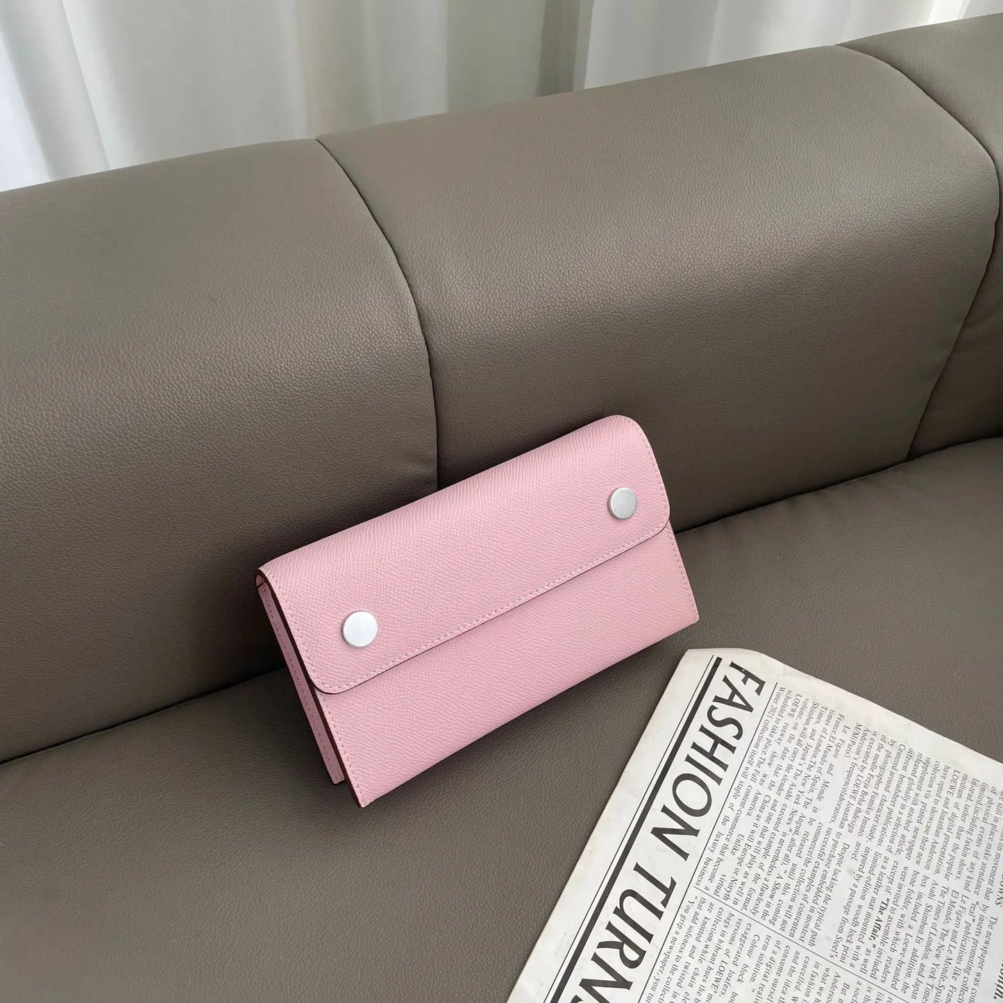 Sac à Main en Cuir group pour Femme, de Luxe, de Haute Qualité, EP Palmprint Cowhide Snap Wallet2024, 2024