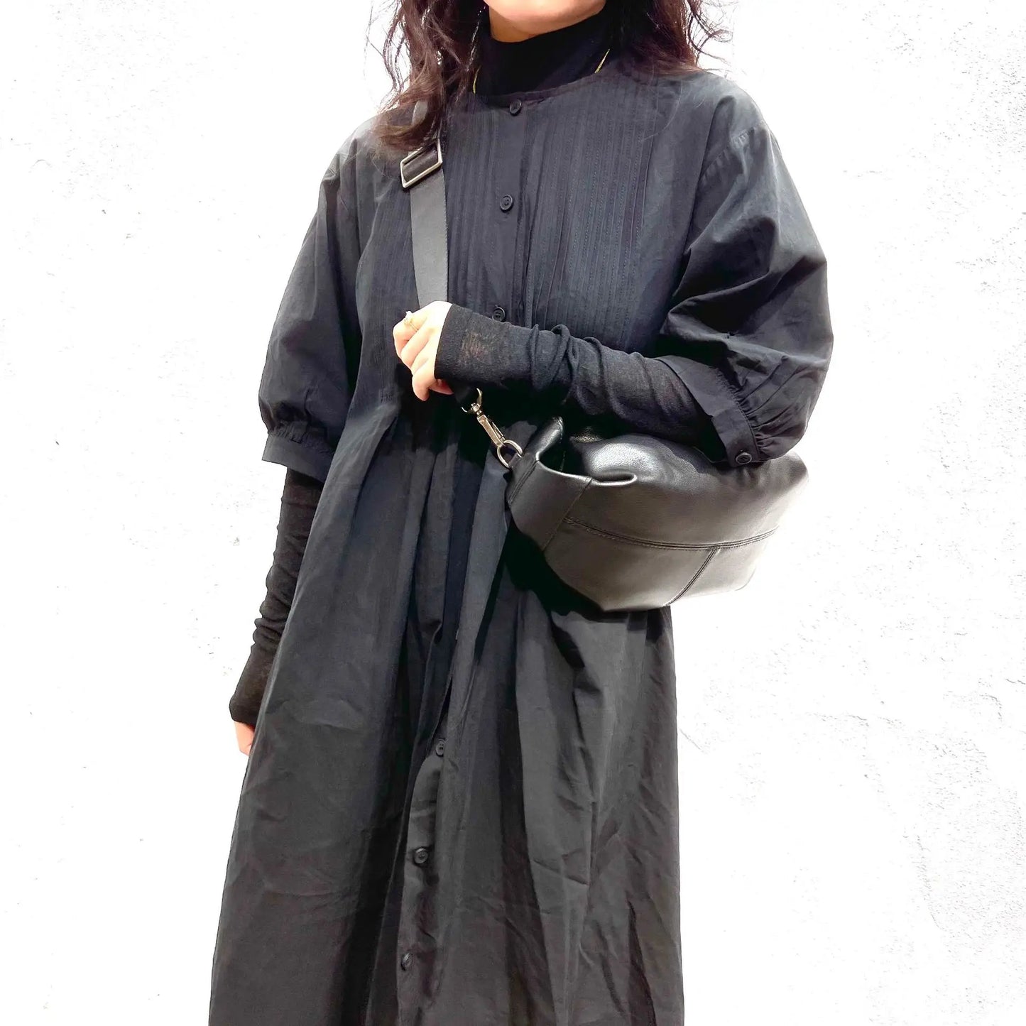 Sac banane cuir noir