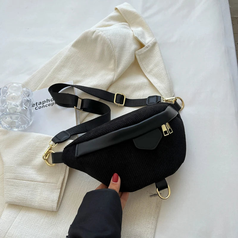 Sac bandoulière velours
