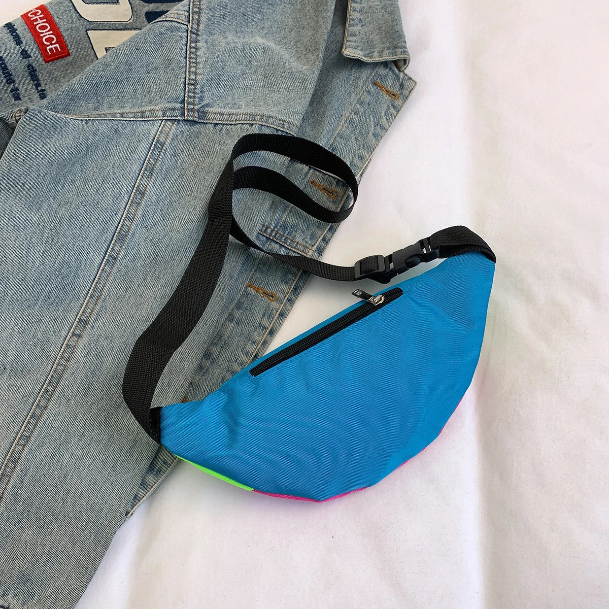 Sac banane multicolore