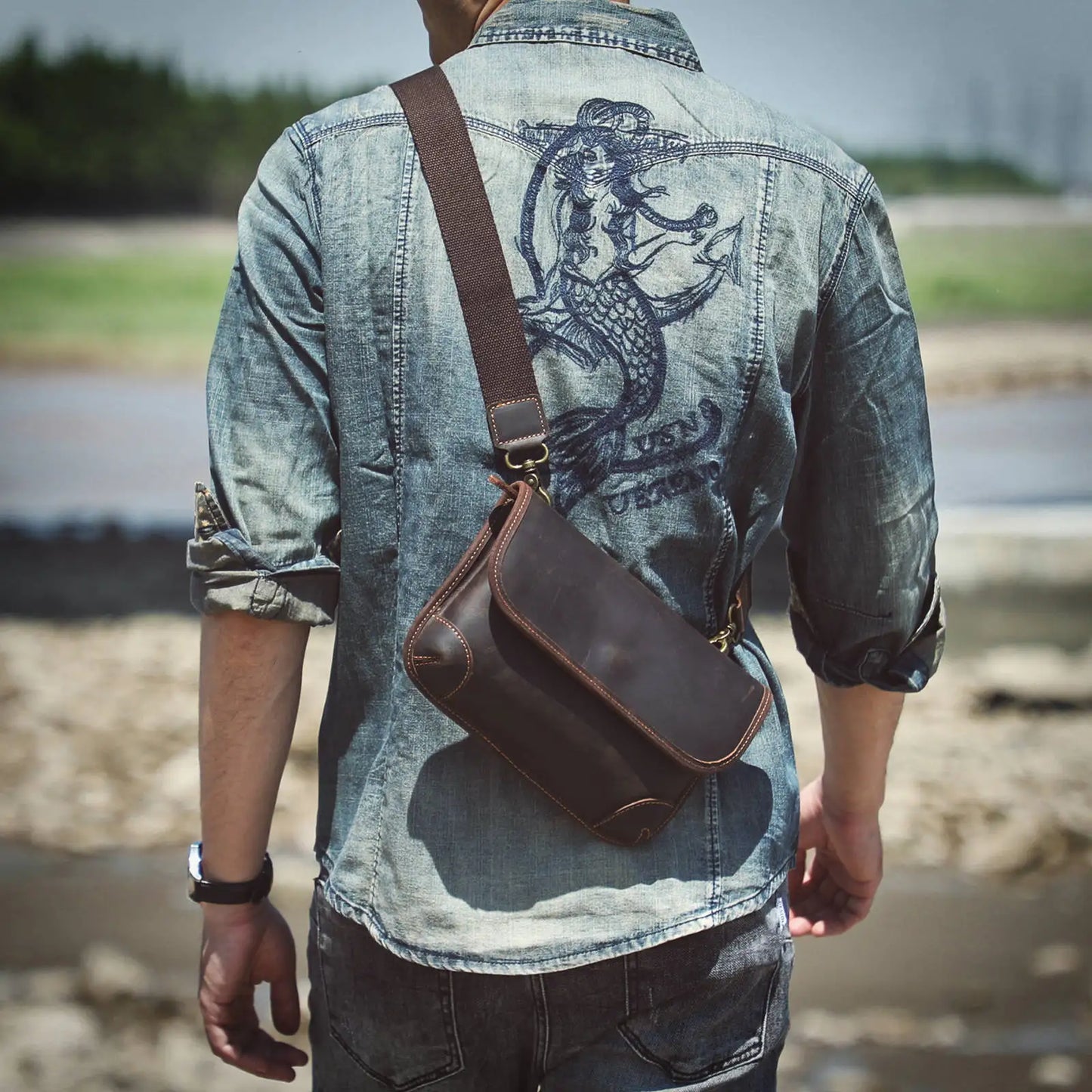 Sac banane bandoulière homme