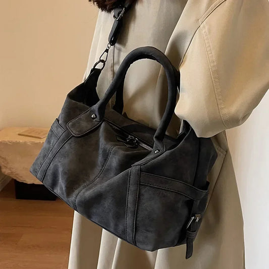 Sacs à bandoulière en cuir PU pour femmes, Design rétro, mode coréenne, sac à aisselles de grande capacité, fourre-tout, 2024