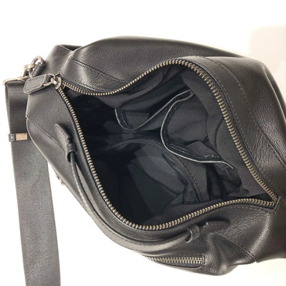 Sac banane cuir noir