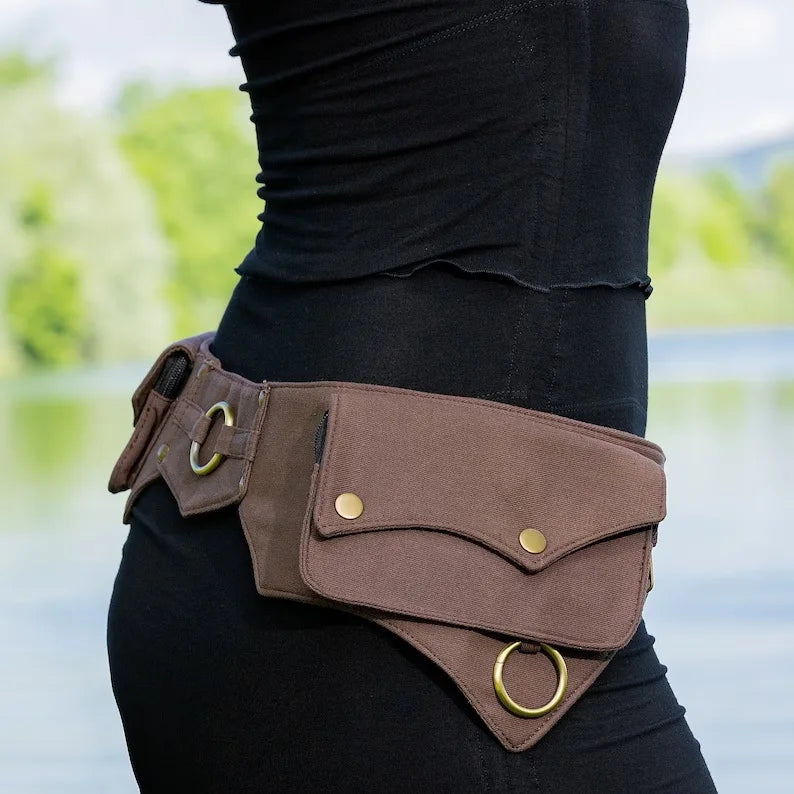 Ceinture 2 saccoches médieval