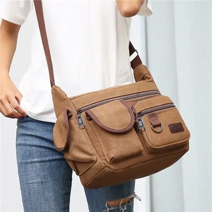 Sac à bandoulière décontracté pour homme, sac de voyage, sac à bandoulière en toile pour homme, sacs messagers de luxe, sac à main de haute qualité, sac de poitrine