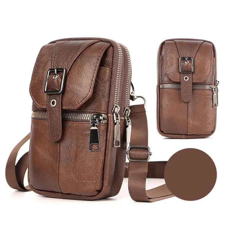 Pochette ceinture en cuir pour homme