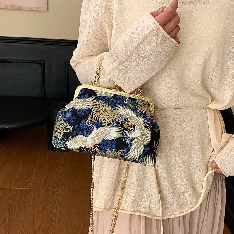 Sac à bandoulière brodé de Style chinois pour femmes, pochette de soirée de mariage, fait à la main, style Boho Vintage, cadeau