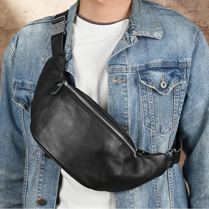Sac banane en cuir pour homme