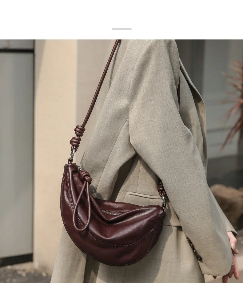 Sac cuir demi-lune